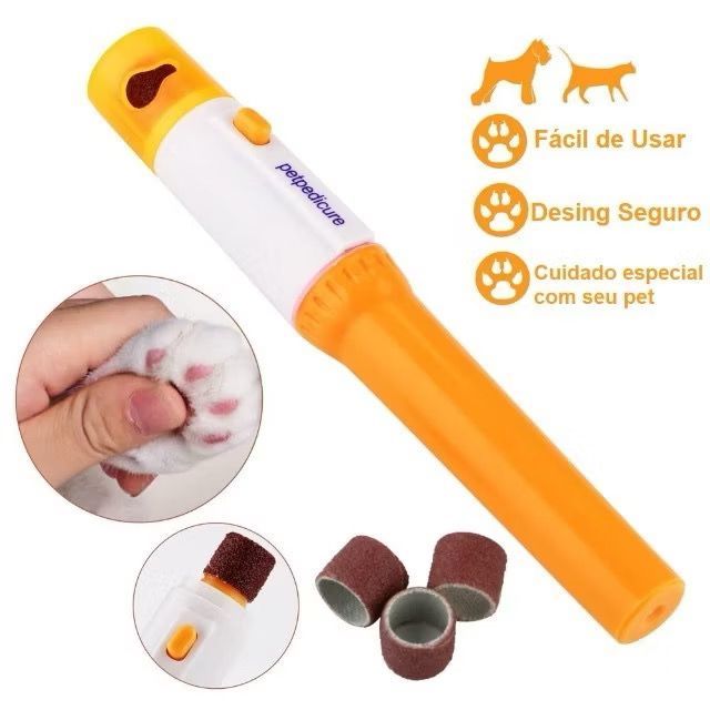 Lixador de Unhas Pet Com 3 Lixas A Pilha Para Cachorro Gato Cão Gatinho Coelho Apara Garras Elétrico em Oferta na Shopee