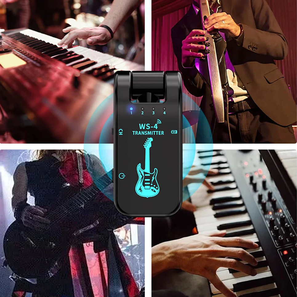 Transmissor Sem Fio WS-04 P10 para Guitarra, Violão, Teclado - Sem Ruídos, Sem Delay em Oferta na Shopee