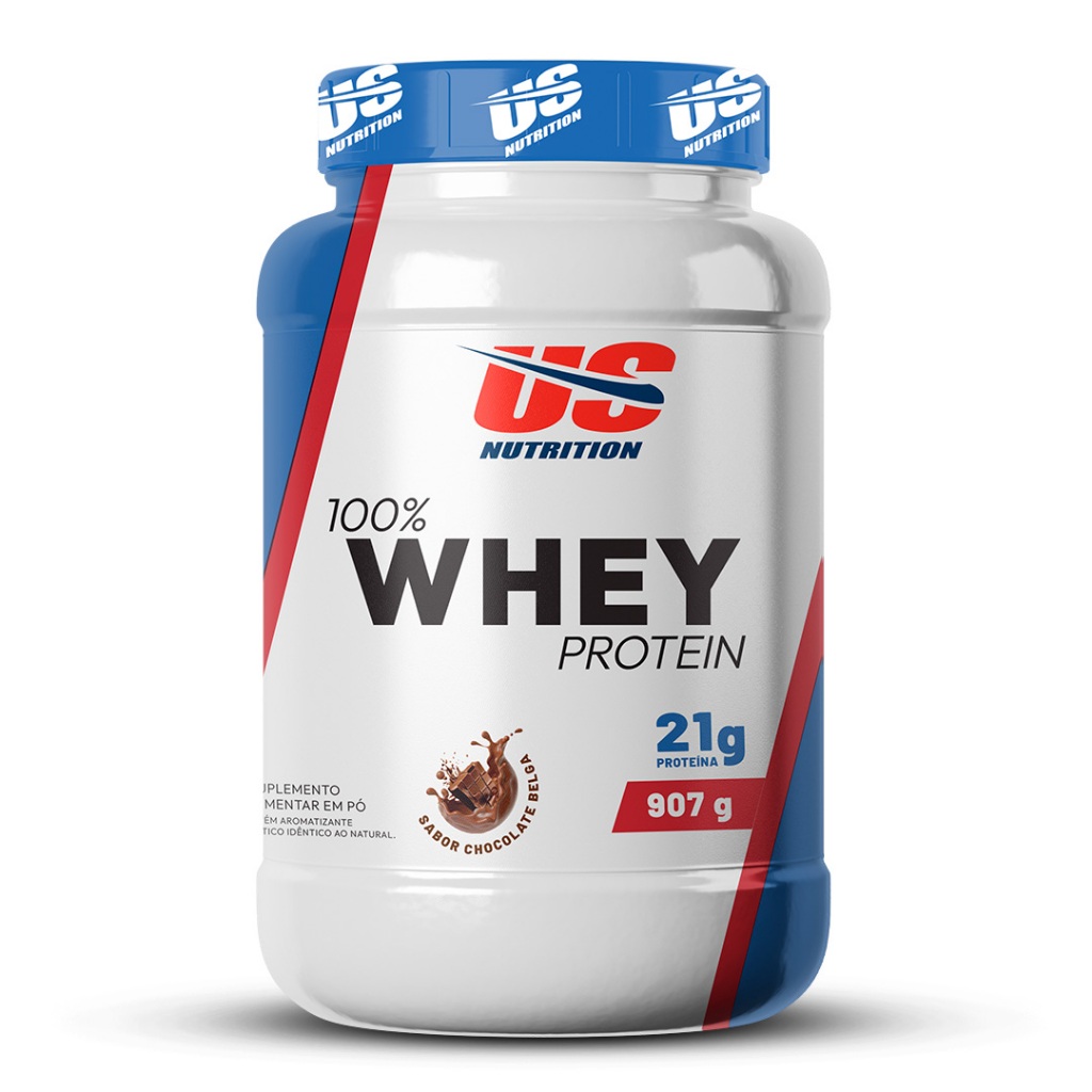 100% Whey Protein Chocolate Belga 900g. - US Nutrition