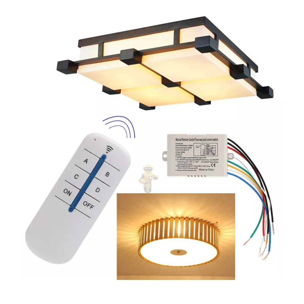 Interruptor Relé Inteligente 4 Vias Para Lampada de Led, Fita de Led com Controle Remoto Novo