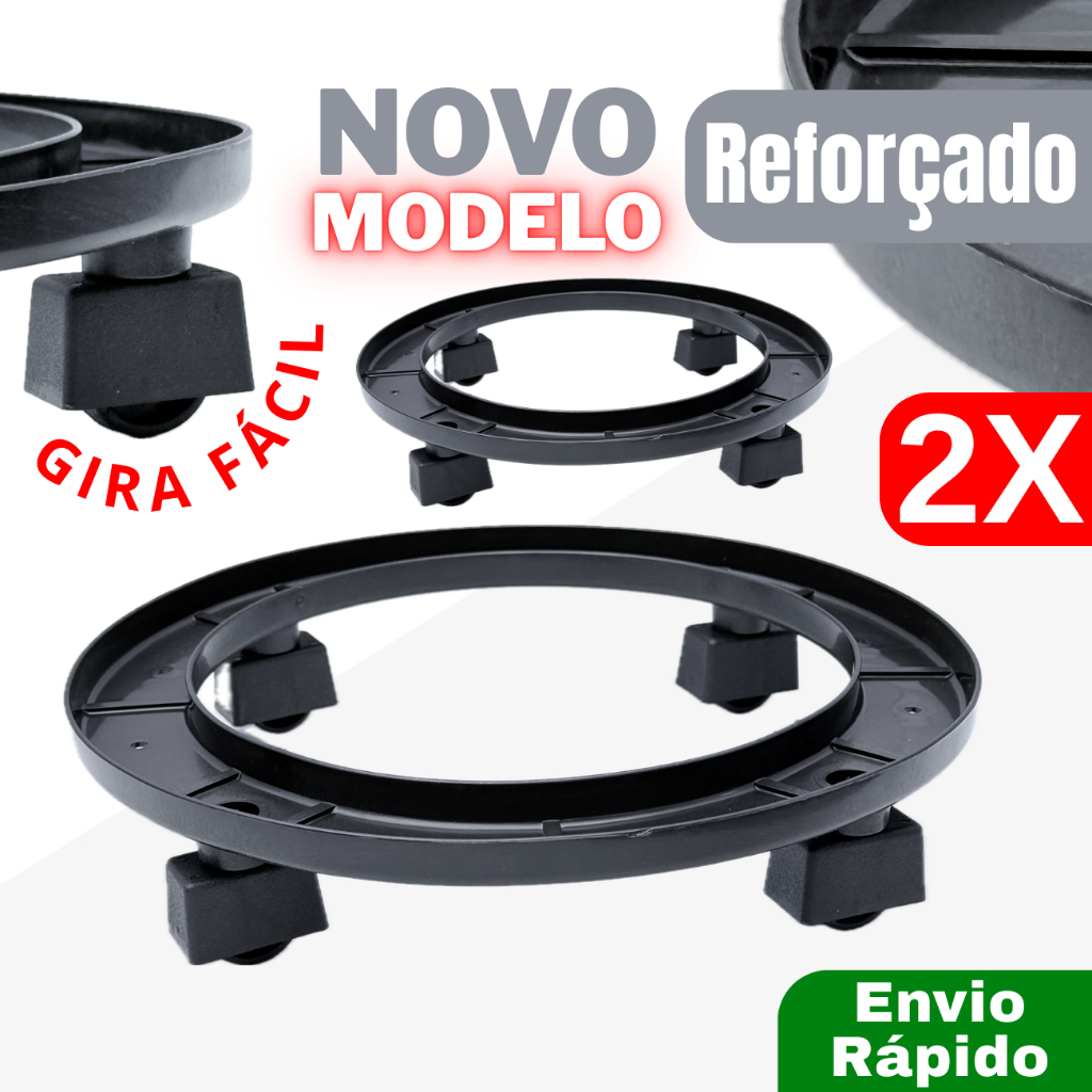 Kit 2 Suporte de Gás Com Roda Para Botijão GLP Porta Vaso Gás Bujão Cozinha Quintal em Oferta na Shopee