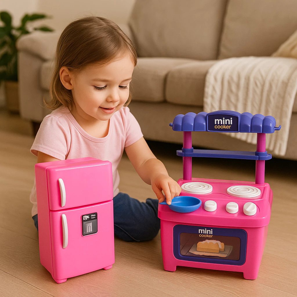 Brinquedo Infantil Freezer Cooker Criança Boneca Casinha Comidinha Presente Panelinha Geladeira