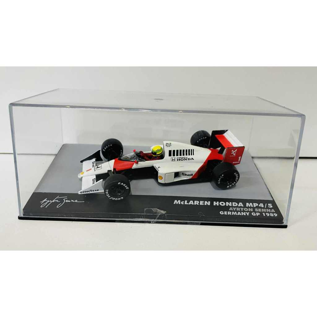 Miniatura Metal Carro Carrinho Lendas Da Fórmula 1 F1 McLaren Honda MP 4/5 Ayrton Senna Germany GP 1989 1/43