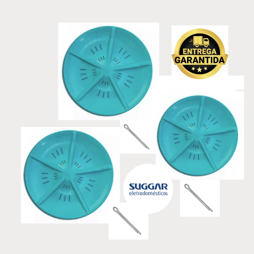 3 Agitador + Cupilha Suggar Lavamax / Lavamatic Eco 10kg 12kg  (Ultimas Peças)