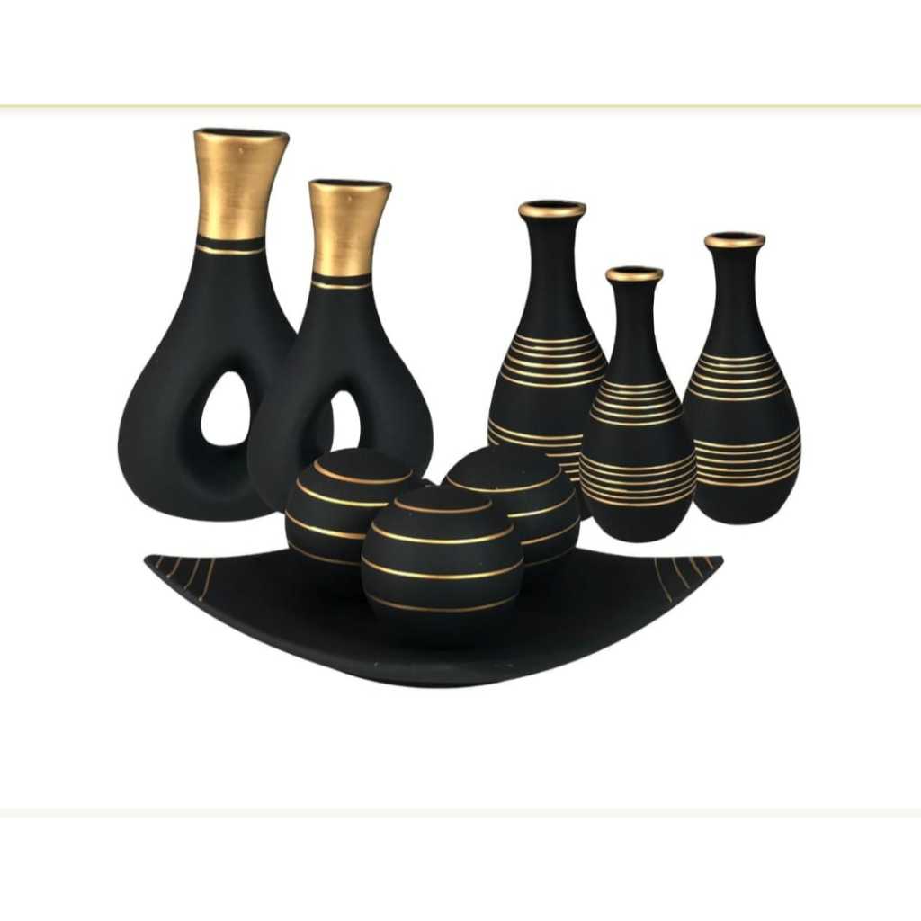 Kit Completo De Ceramica Luxo Enfeite 9 peças Top SUPER OFERTA!!! em Oferta na Shopee