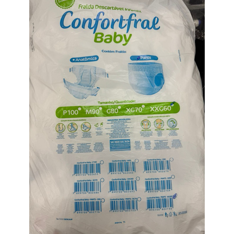 Fralda descartável infantil confortfral baby tipo pants shortinho calcinha/cueca em Oferta na Shopee