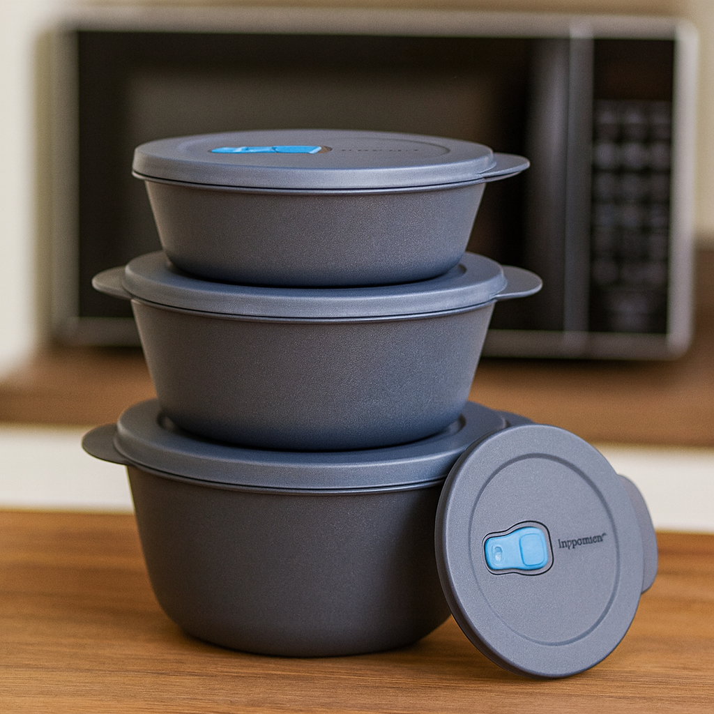 Tupperware Cristalwave Geração II Preta 1L Tamanho a Escolher