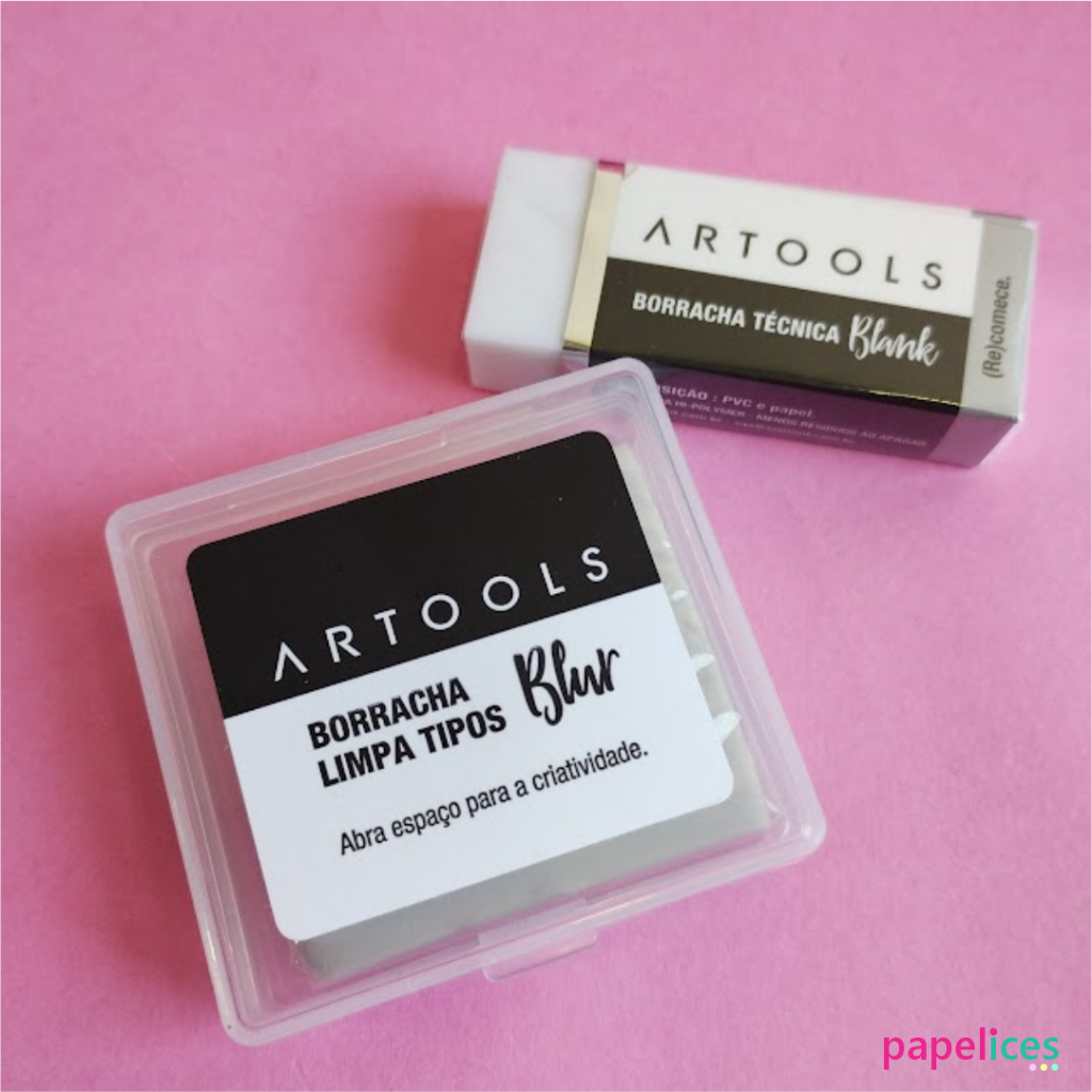 Kit Borracha Técnica | Limpa Tipos Blur (Moldável) com caixa + Blank | ARTOOLS em Oferta na Shopee
