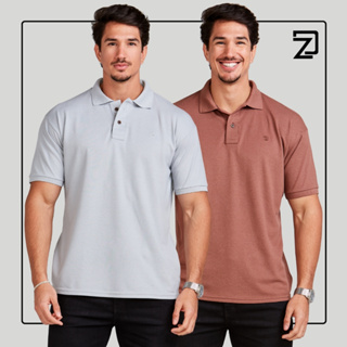 KIT 2 Camisas Polo Masculina Piquet em Oferta na Shopee