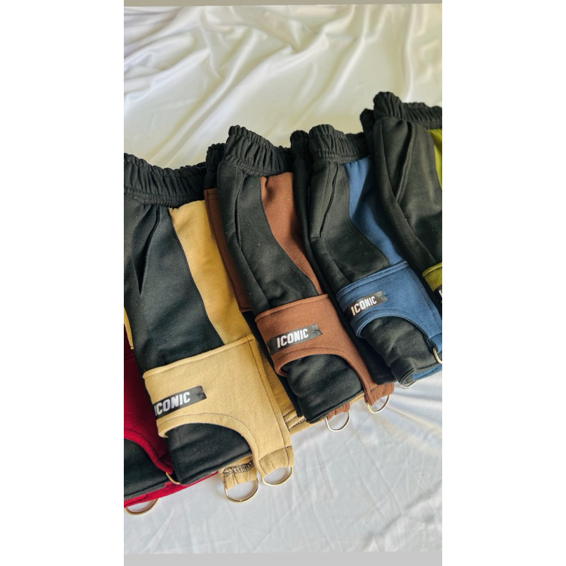 Short Bermuda Moletom Duo com detalhe metalizado no bolso masculino feminino unissex roupa casual streetwear premium