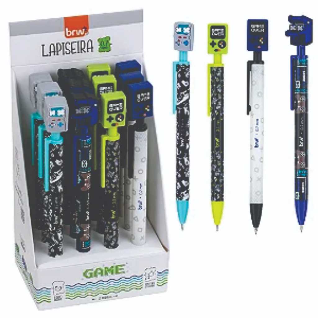 Lapiseira Plástica Divertida 0,7mm BRW - Game 04 unidades Material Escolar, Escritório em Oferta na Shopee