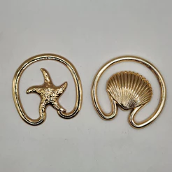 FIVELAS PASSANTES ORAGANICA MAR ESTRELA CONCHA METAL PARA CINTO ROUPA BIQUINI MODA GERAL