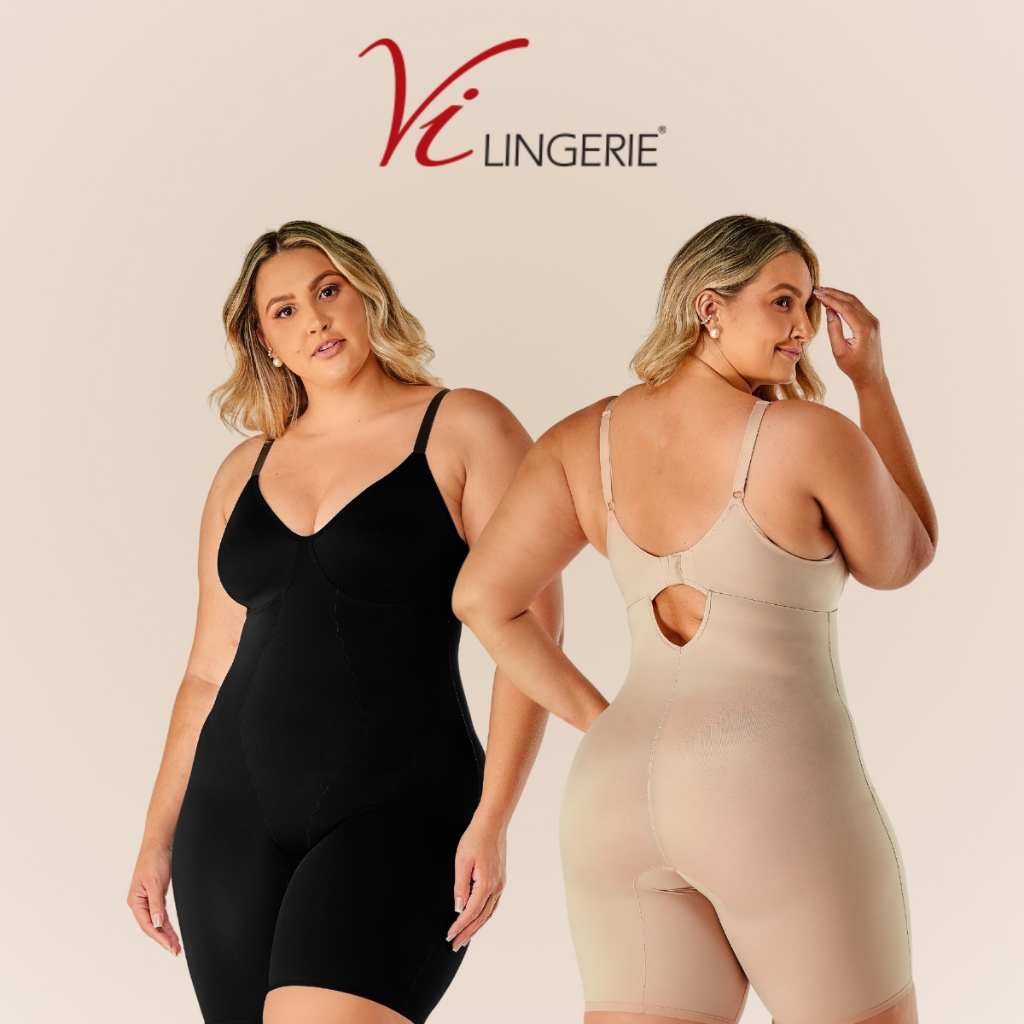 Macaquinho Modelador E Redutor Com Tamanhos Grandes Plus Size Vi Lingerie