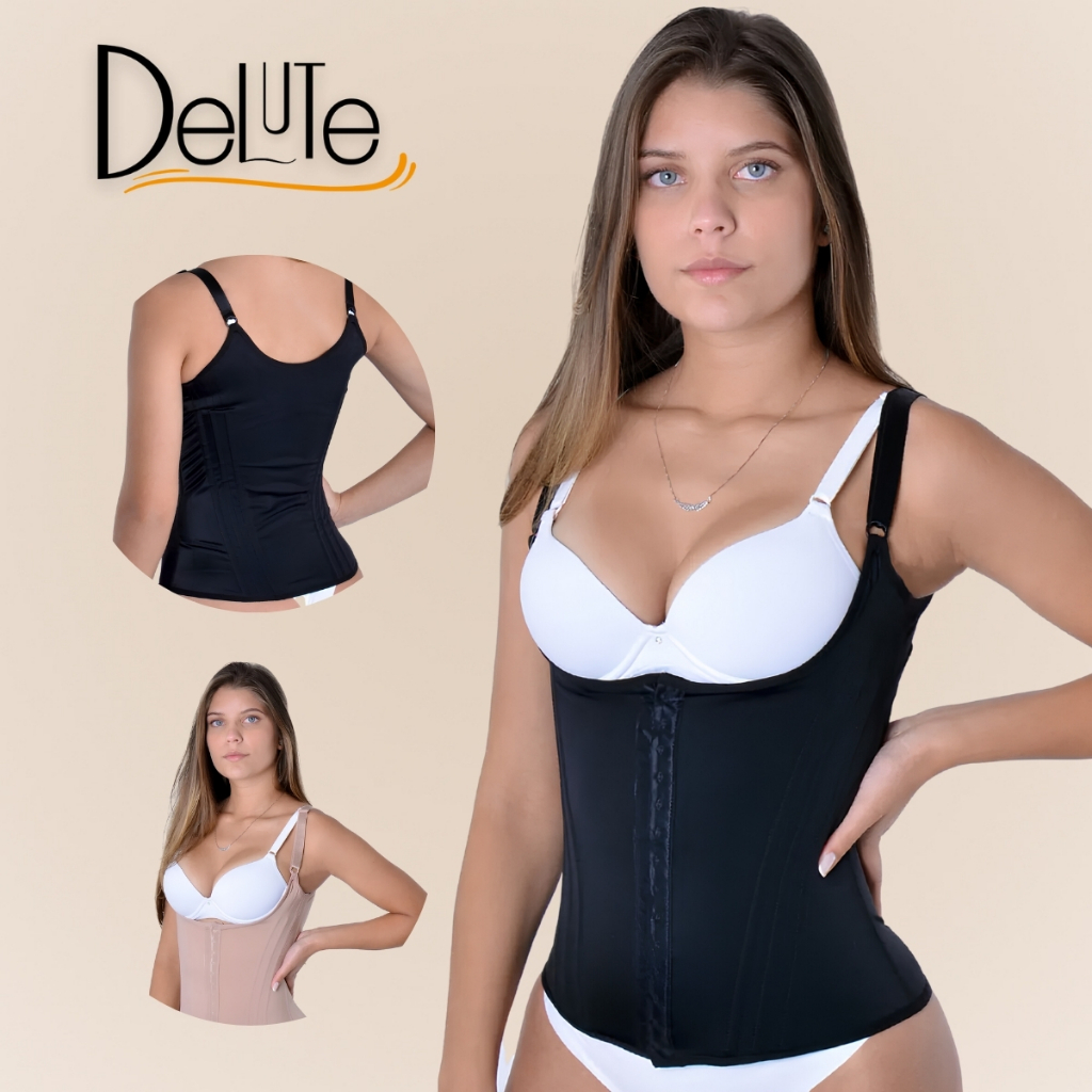 Faixa Modeladora e Redutora Abdominal 12 Barbatana Fecho Frontal Princesa Catarina Reduz Medidas em Oferta na Shopee