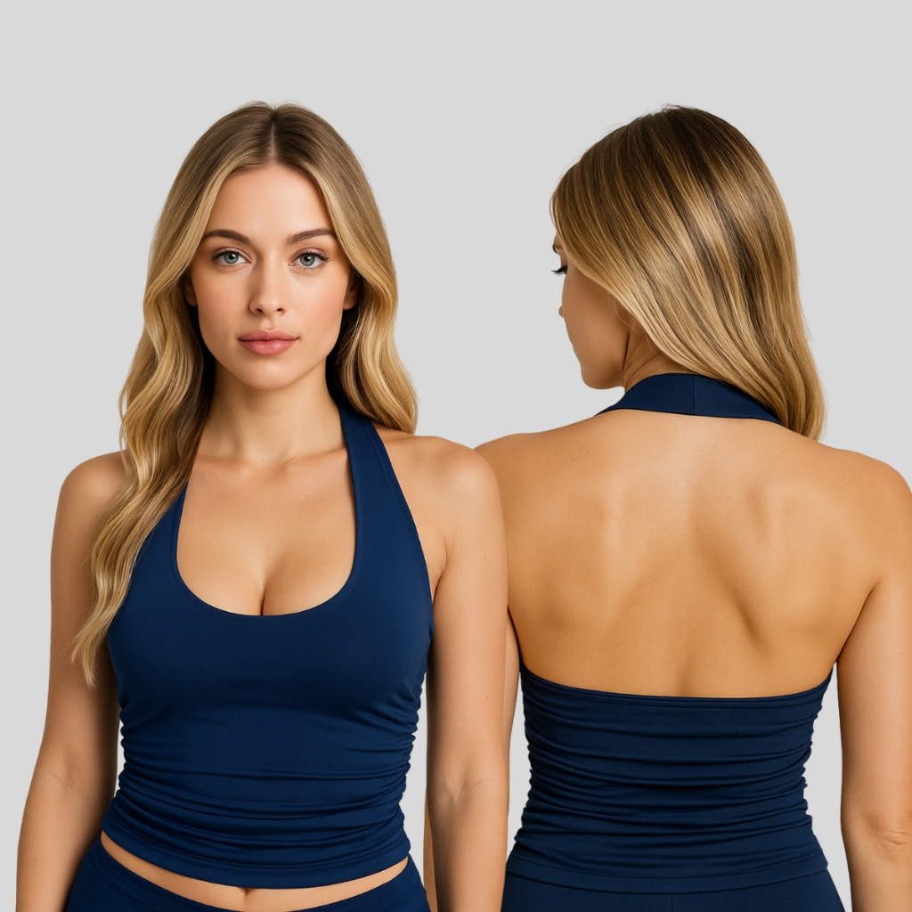 Kit 2 Blusas Cropped Feminina Costa Nua Frente Única Franzido Lateral Suplex Premium com Forro no Busto em Oferta na Shopee