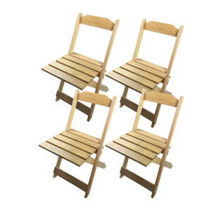 Cadeiras Dobrável P/ Bar Madeira Nobre Natural Gourmet em Oferta na Shopee