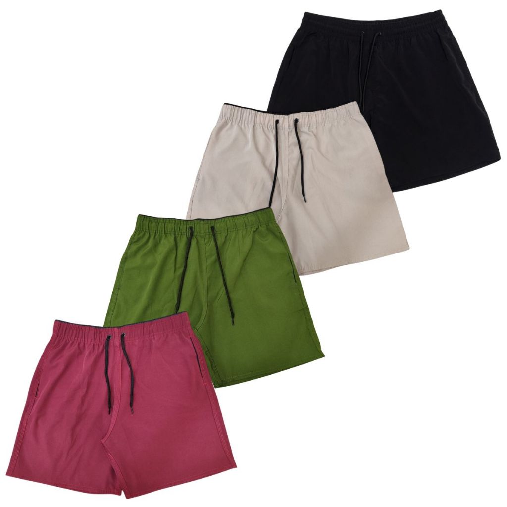 Kit 4 Shorts Bermudas Tactel Masculina Moda Praia Elastano