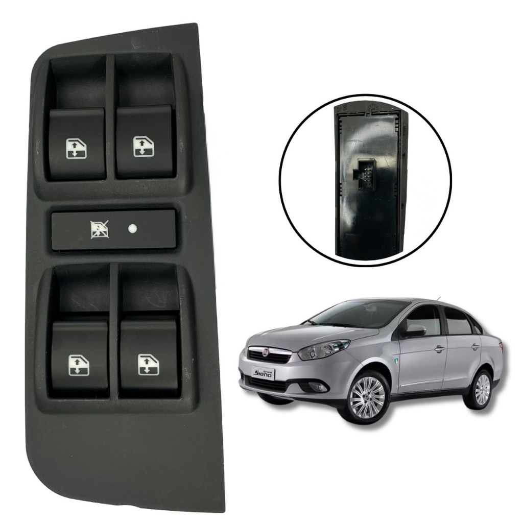 BOTÃO INTERRUPTOR VIDRO ELÉTRICO FIAT GRAND SIENA 2012/2015 em Oferta na Shopee