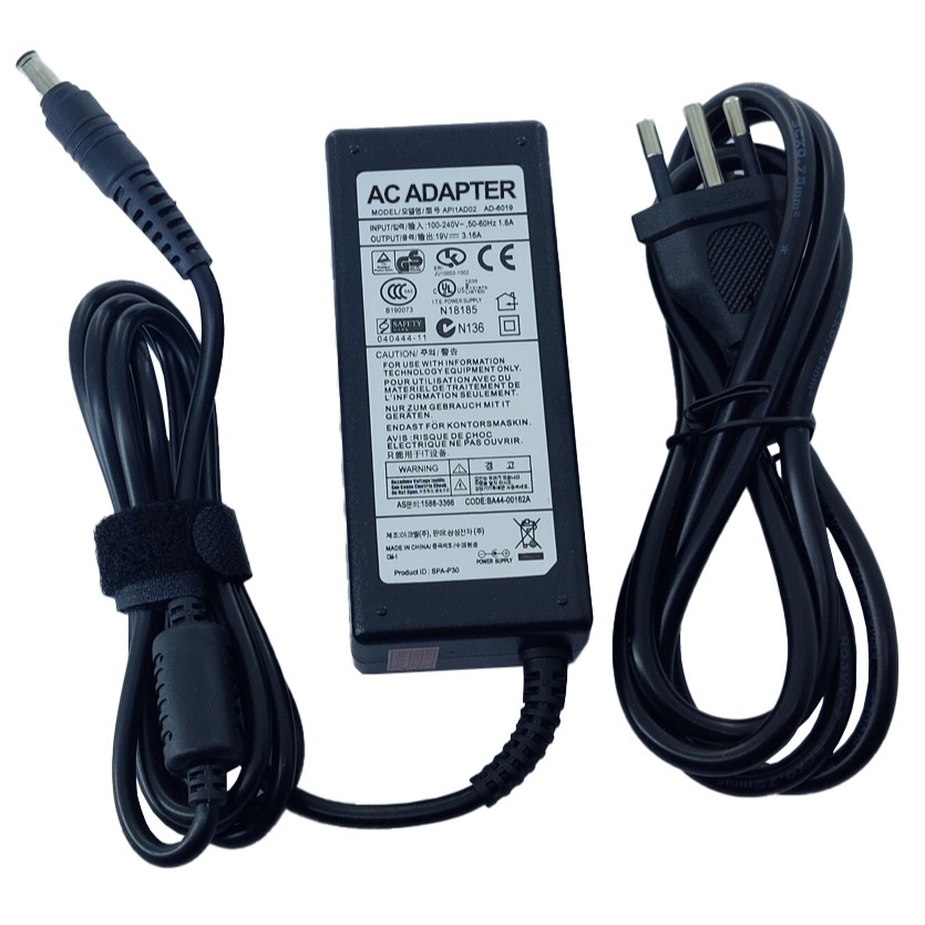 Fonte Carregador Notebook Para Samsung 19v 3,16a Ad-6019s