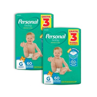 Kit 2 Pacotes Fralda Personal Baby G 60un Total 120un HIPER em Oferta na Shopee
