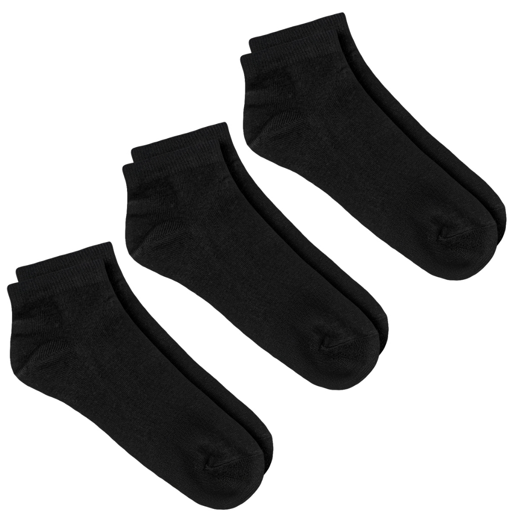 Kit 18 Pares Meia Soquete Feminina Masculina Cano Curto Preta
