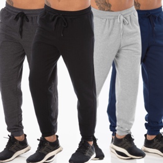 kit c/3 Calça Moletom Adulto Unissex Slin inverno PELUCIADA calça jogger FLANELADA