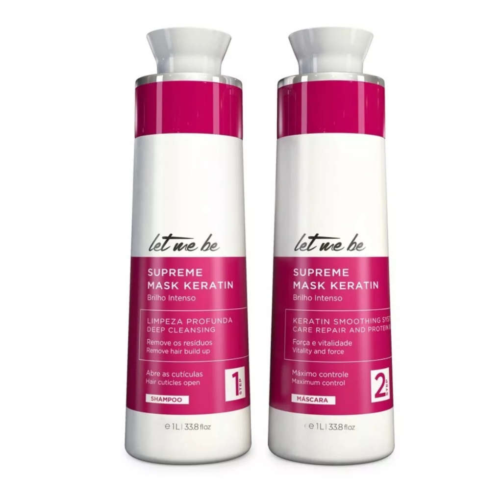 Kit Let Me Be Escova Progressiva Supreme Mask Keratin 2x1l