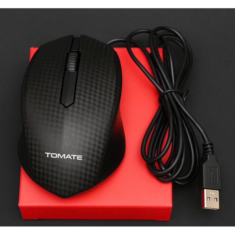 Mouse com Fio TOMATE USB 1000DPI - Mouse Óptico Ergonômico Modelo MMO-003