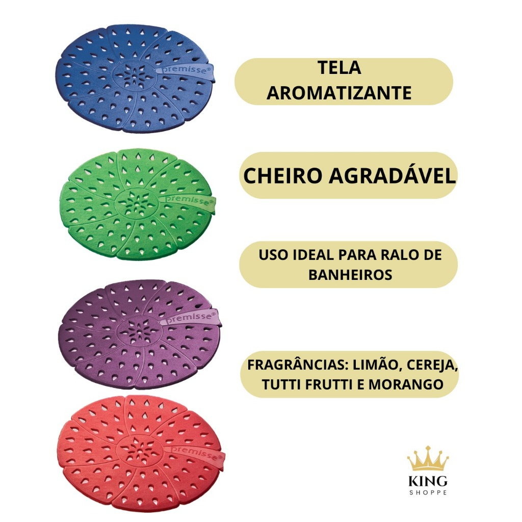 TELA AROMATIZANTE DESODORIZANTE PARA BANHEIROS PREMISSE KIT COM 5 UNIDADES em Oferta na Shopee