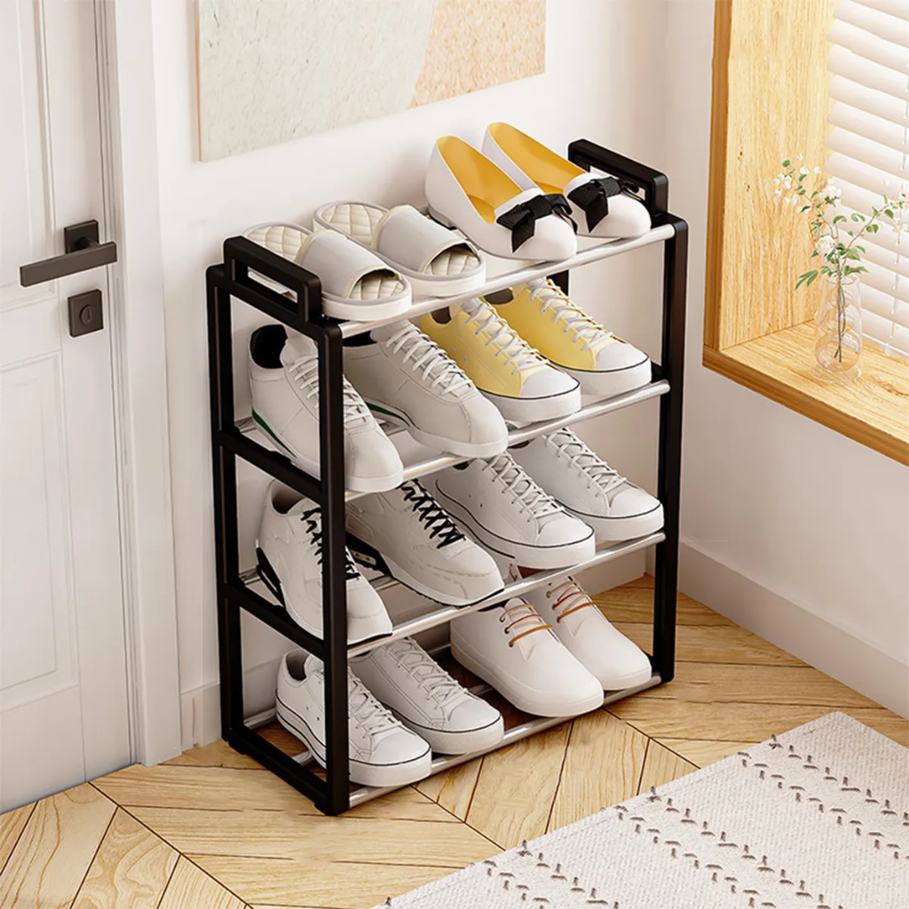 Detalhes do Sapateira Rack Vertical 4 Prateleiras 8 Pares