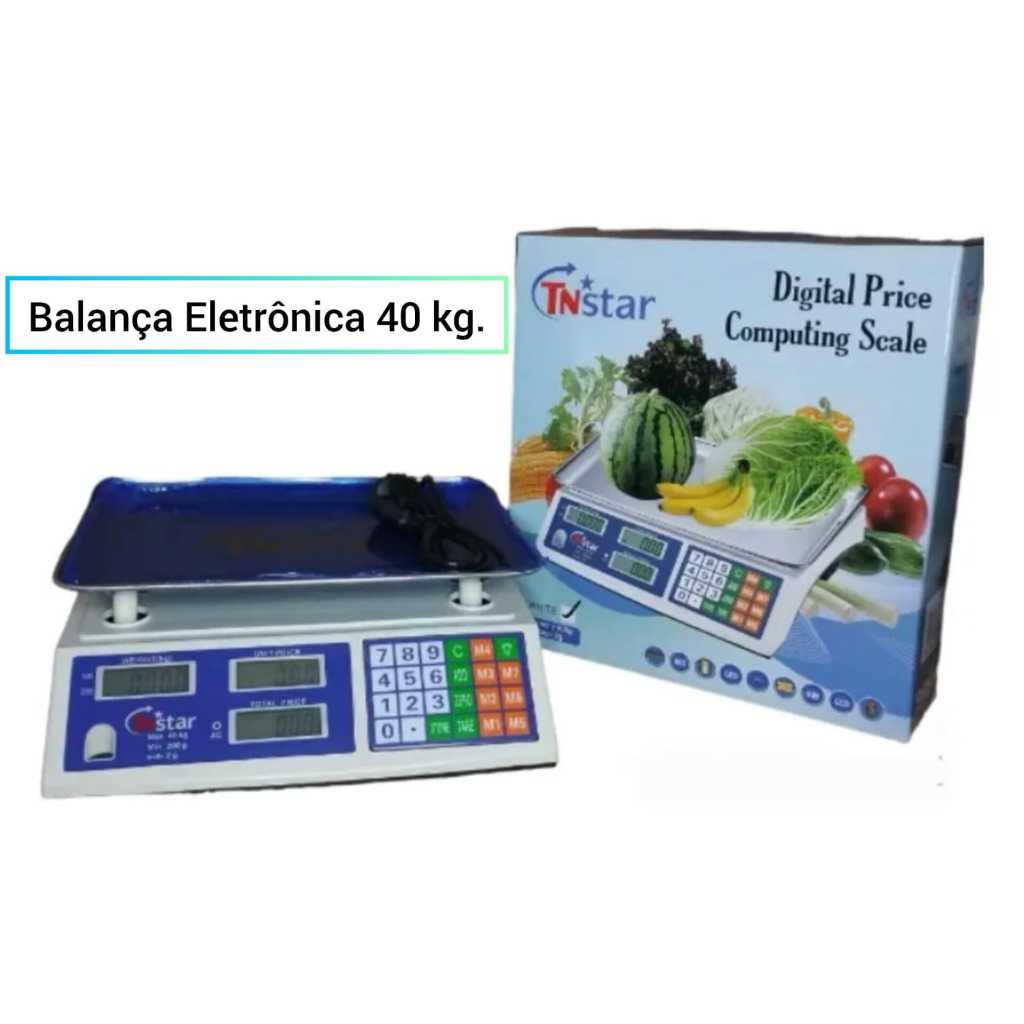 Balança Eletrônica Digital Bivolt 110V/220V 40 KG