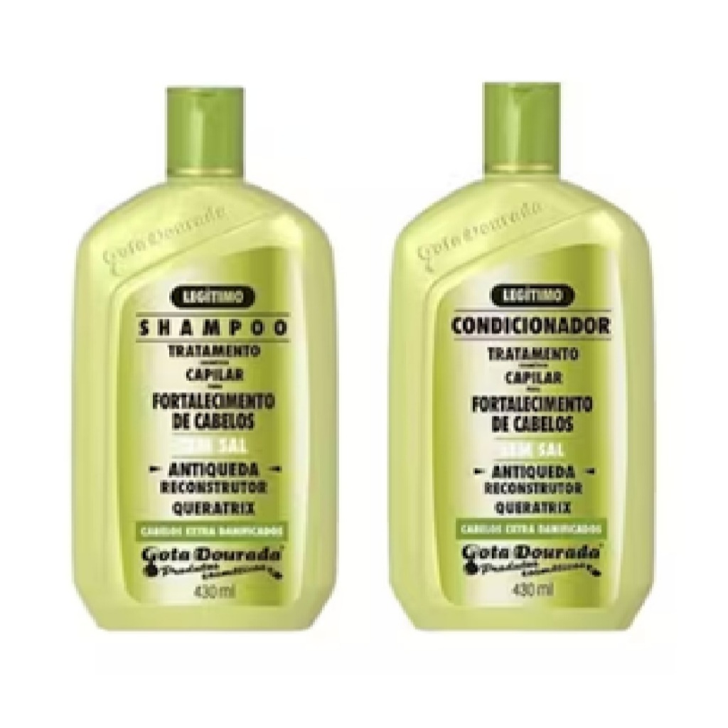 Kit Shampoo e Condicionador Gota Dourada Antiqueda 430ml