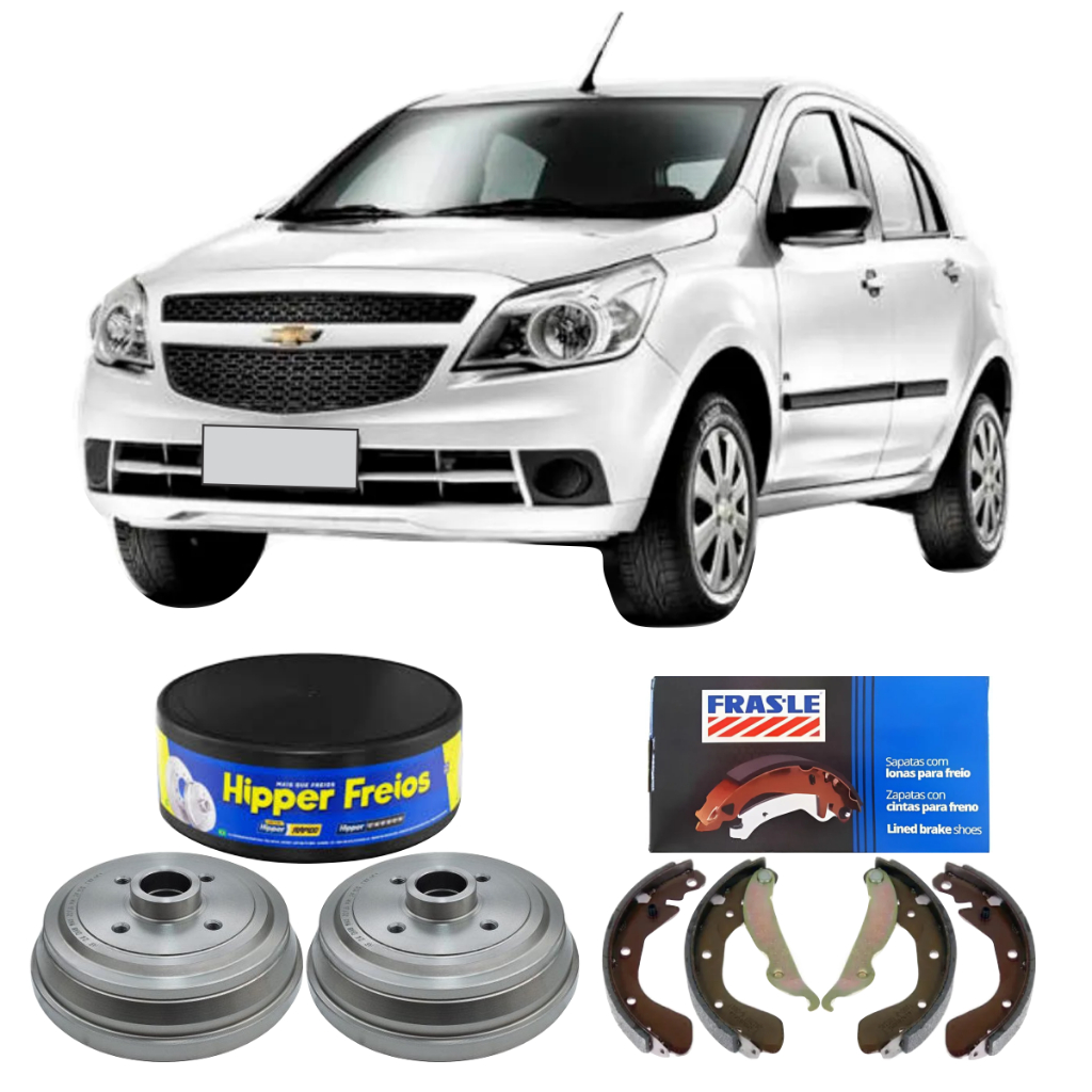 Kit Tambor Hipper Freios + Sapata Frasle Traseiro Agile 1.4 Ltz Flex 2010 A 2014