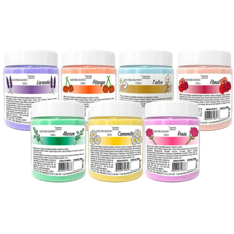 Sais Para Banho Banheira 900g Fragrância Aromatizante Relaxante