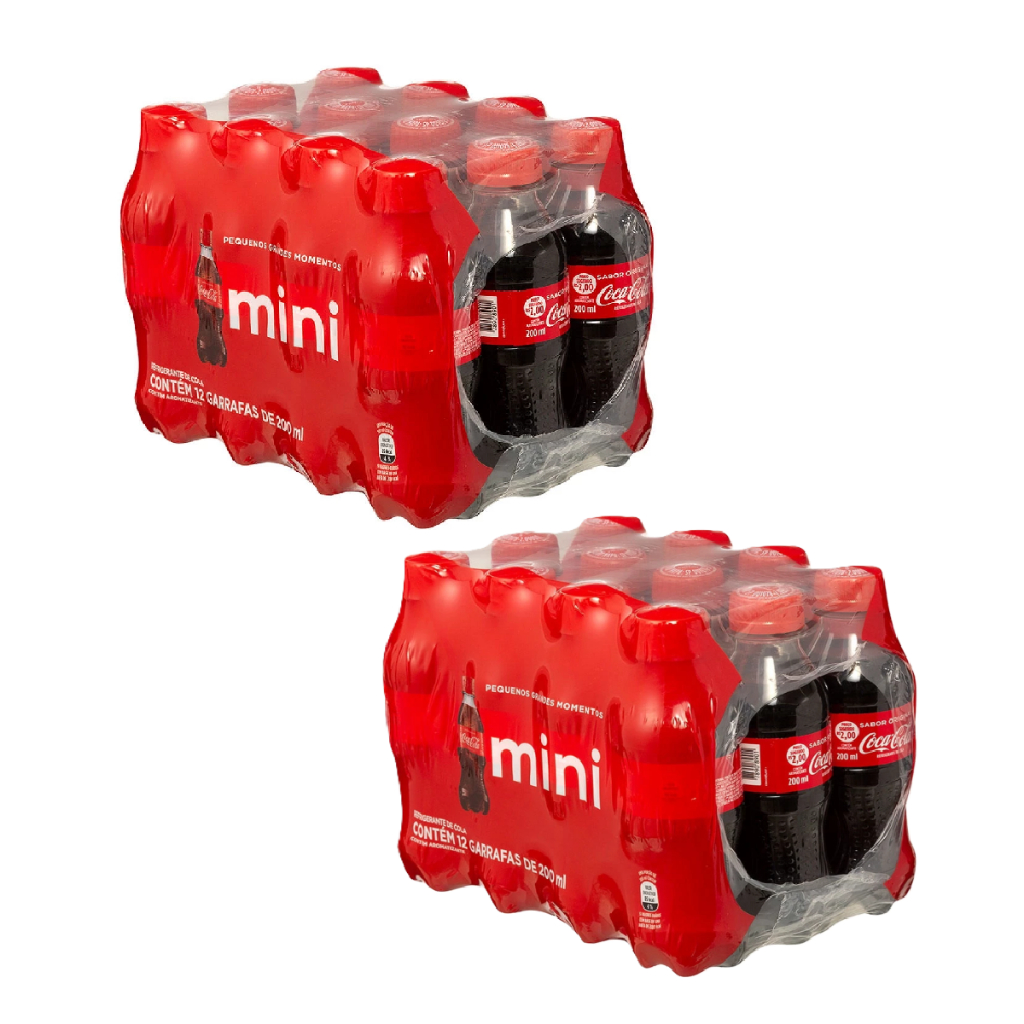 Refrigerante Coca Cola Mini Pet 200ml - 24 Unidades Envio Imediato