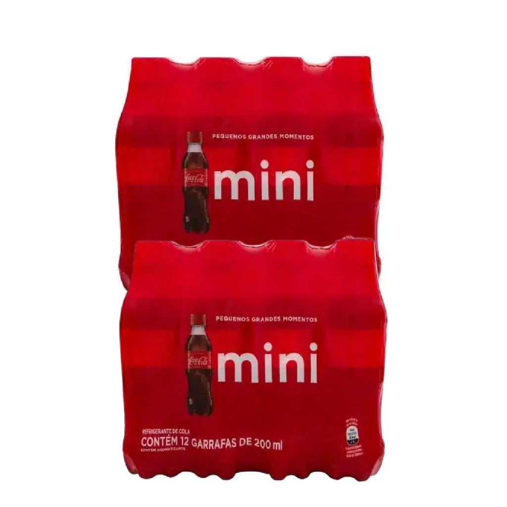 kit Refrigerante Coca-Cola Mini Pet 200ml 24 Unidades - Atacado oferta Mais Vendidos