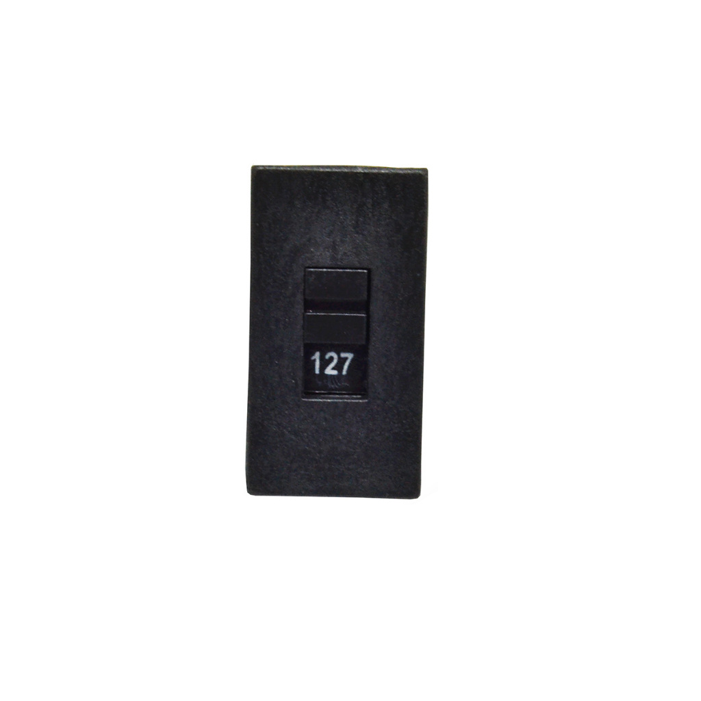CHAVE HH PLÁSTICA BOTÃO SELETOR 127/220 6A TERMINAL SOLDA C/ JUMP - PRETA