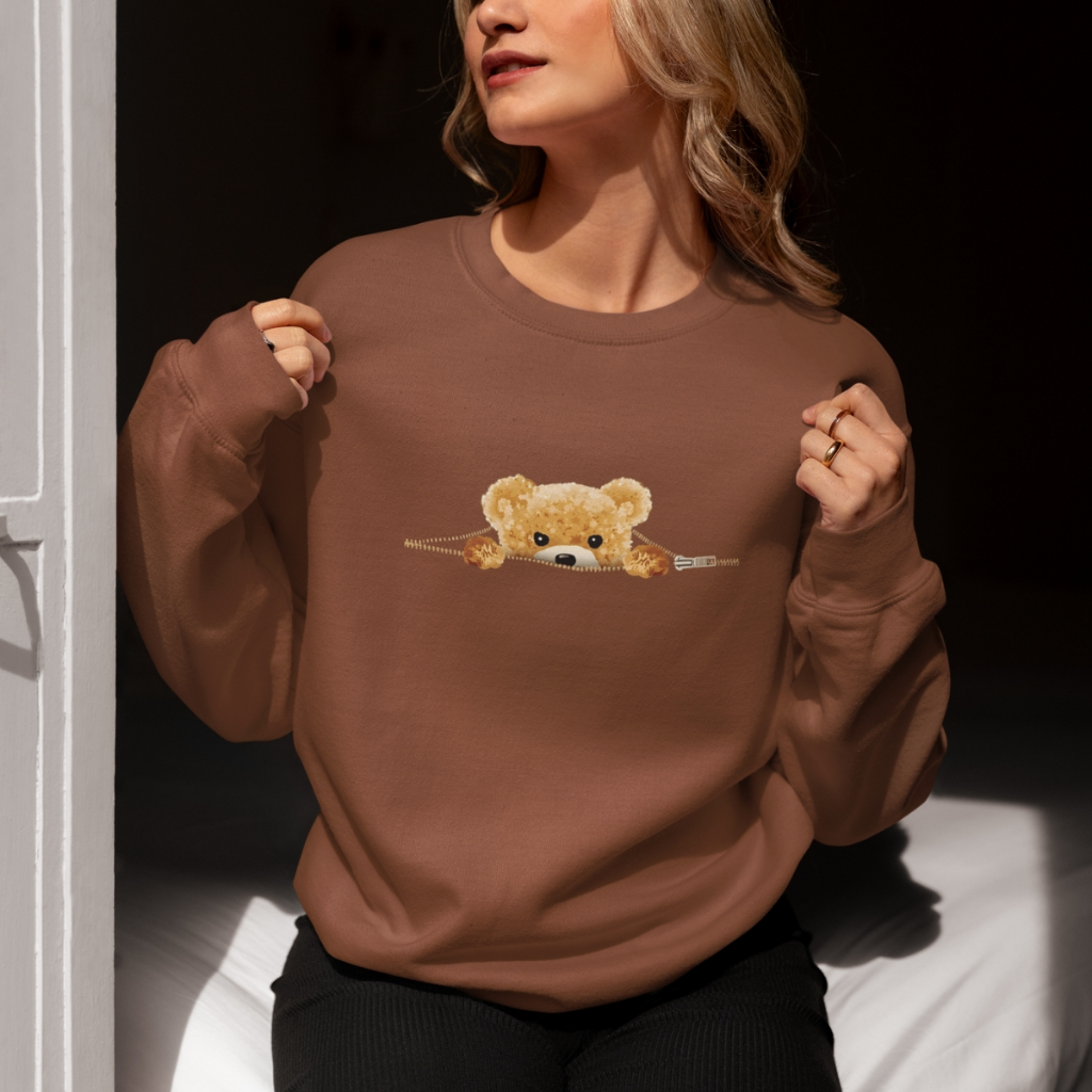 Moletom Feminino Urso Carinhoso Blusa Frio Sueters Algadao Alta Qualidade