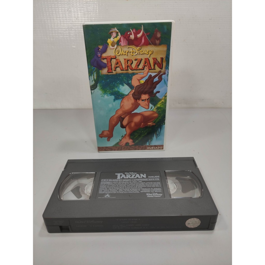 Filme VHS Desenho Tarzan Original Dublado Disney B7u (Usado) ok