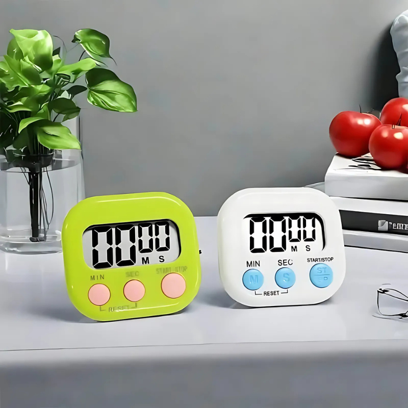 Mini Timer Relógio Temporizador Digital de Cozinha com Ímã Cronômetro Estudo Multi Cenário – Sortido