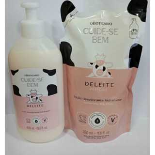 Hidratante Corporal CUIDE-SE BEM DELEITE, melancia, framboesa 400ml. E Refil 350ml O BOTICÁRIO ( ORIGINAL) em Oferta na Shopee