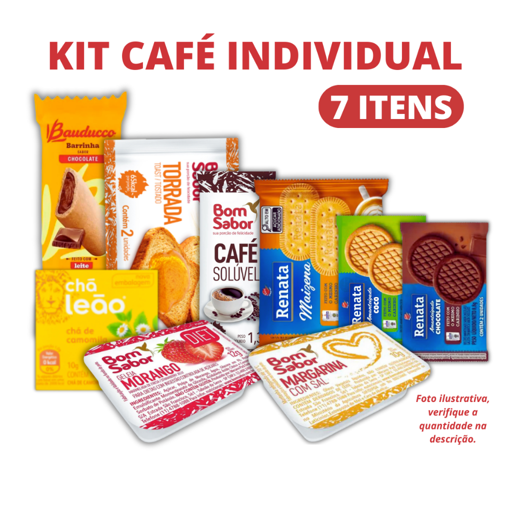 Kit Individual Café da Manhã  7 Itens – Ideal para Escola, Trabalho, Viagem, Excursões em Oferta na Shopee