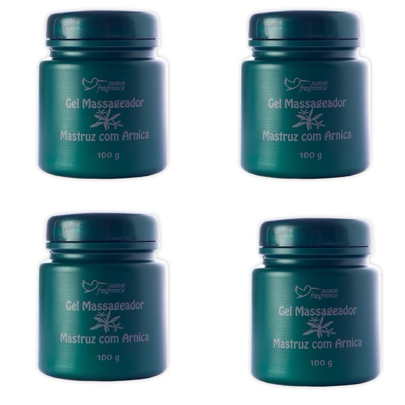 Kit 4 Unidades Gel Massageador Mastruz com arnica - Suave Fragance