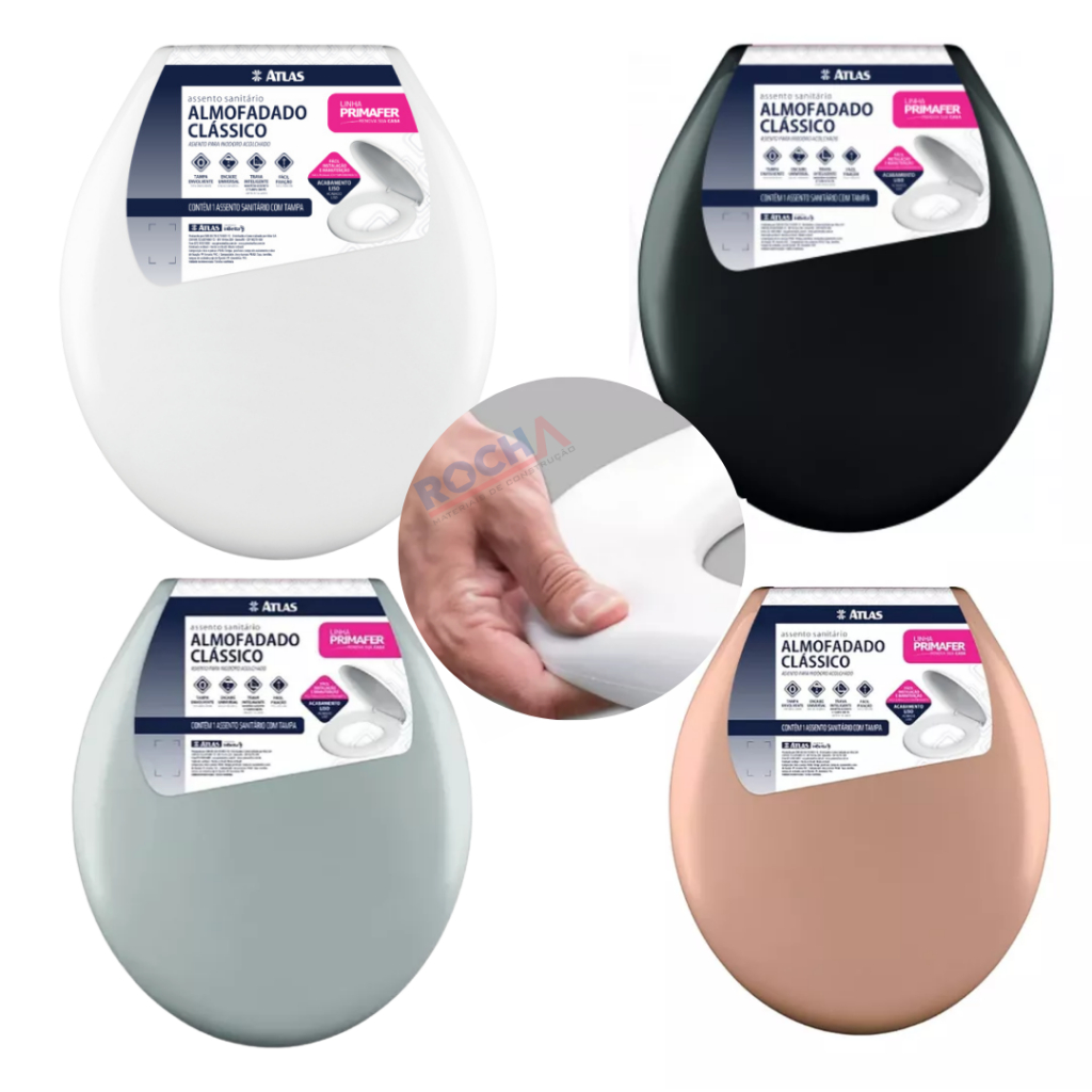 Assento Tampa Vaso Privada Almofadado Oval Deca Celite Icasa Universal