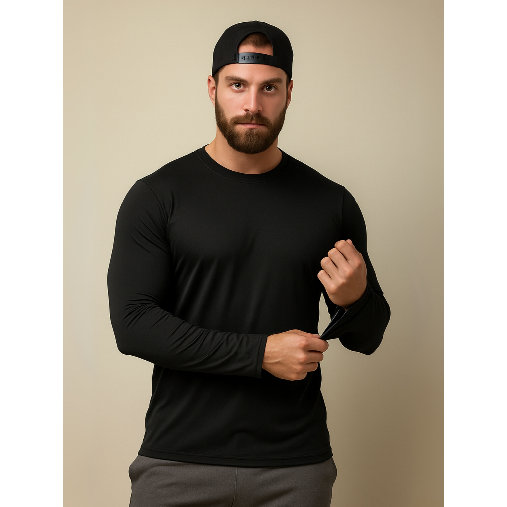 Camisa UV Masculina UV 50+ Segunda Pele Esportiva Dry Fit Academia Térmica Premium