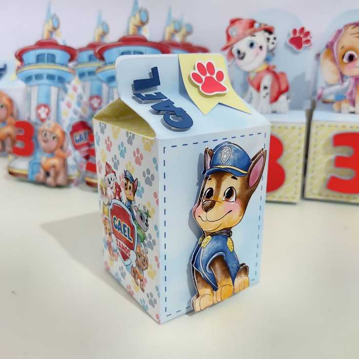 KIT PERSONALIZADOS PATRULHA CANINA AQUARELA | LEMBRANCINHA | ANIVERSÁRIO INFANTIL MENINO