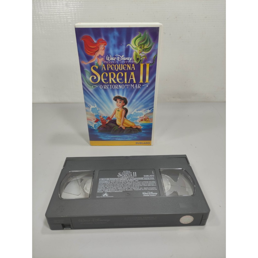 Filme VHS - Desenho A Pequena Sereia 2 Disney Dublado Fita 2lb (Usado) ok