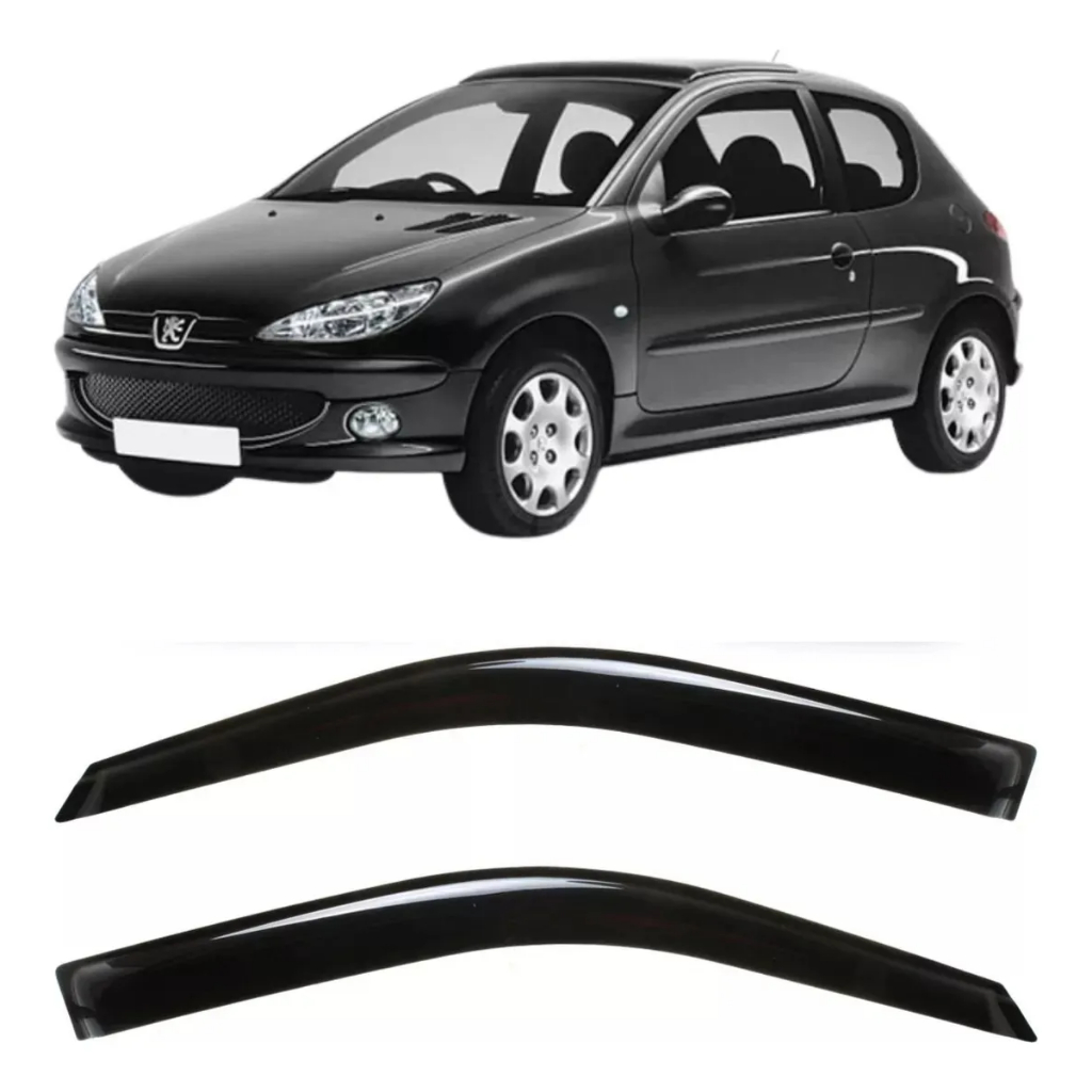 JOGO Calha De Chuva Acrilica Peugeot 206 207 Todos 2 Portas em Oferta na Shopee