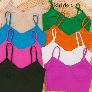 Kit 2 Cropped Regata Feminino Poliamida Sem Bojo Meia Taça Top Suplex Retro Cropped Crop Cropeed em Oferta na Shopee