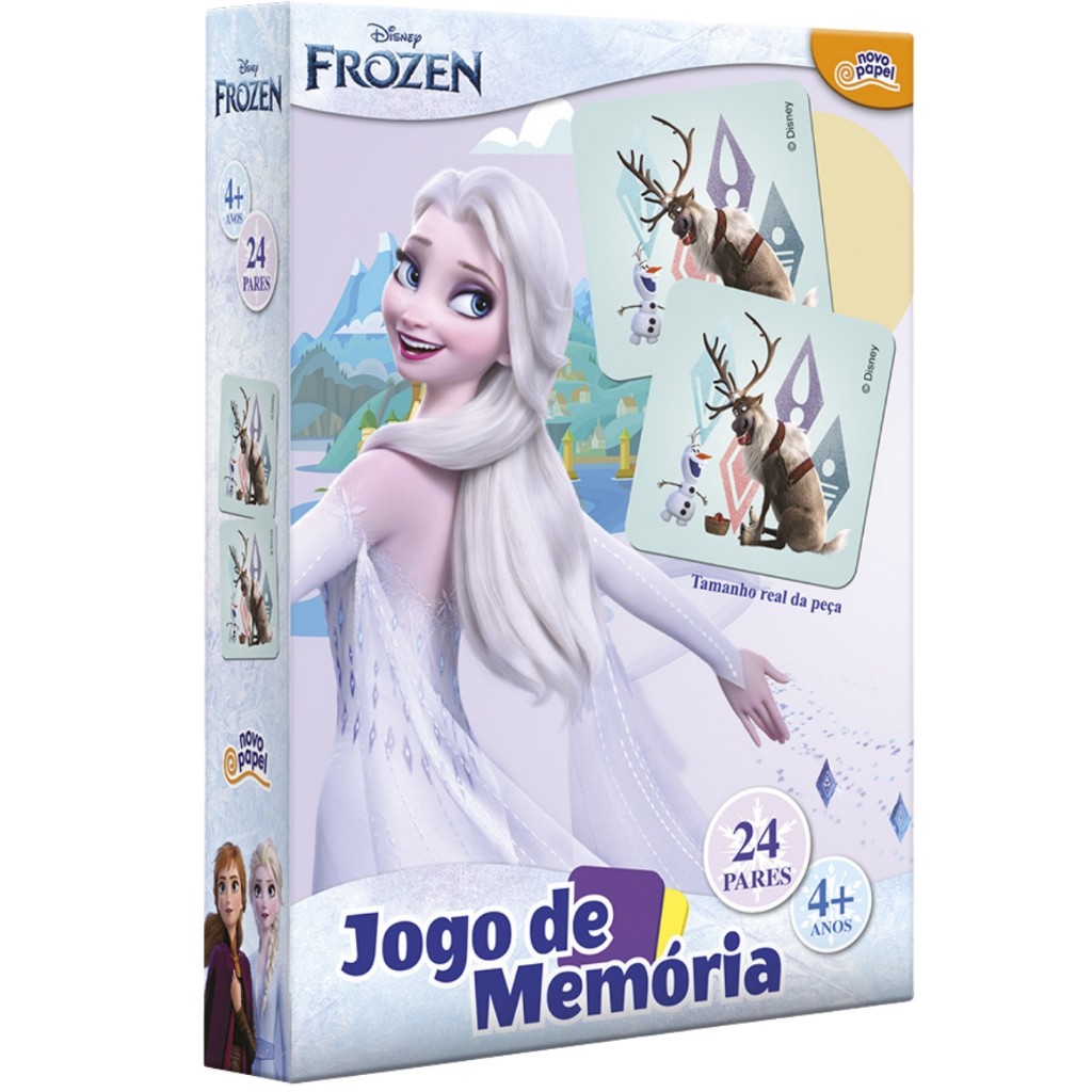 Jogo da Memória Disney Frozen Brinquedo Educativo Infantil 4 + Anos - Toyster
